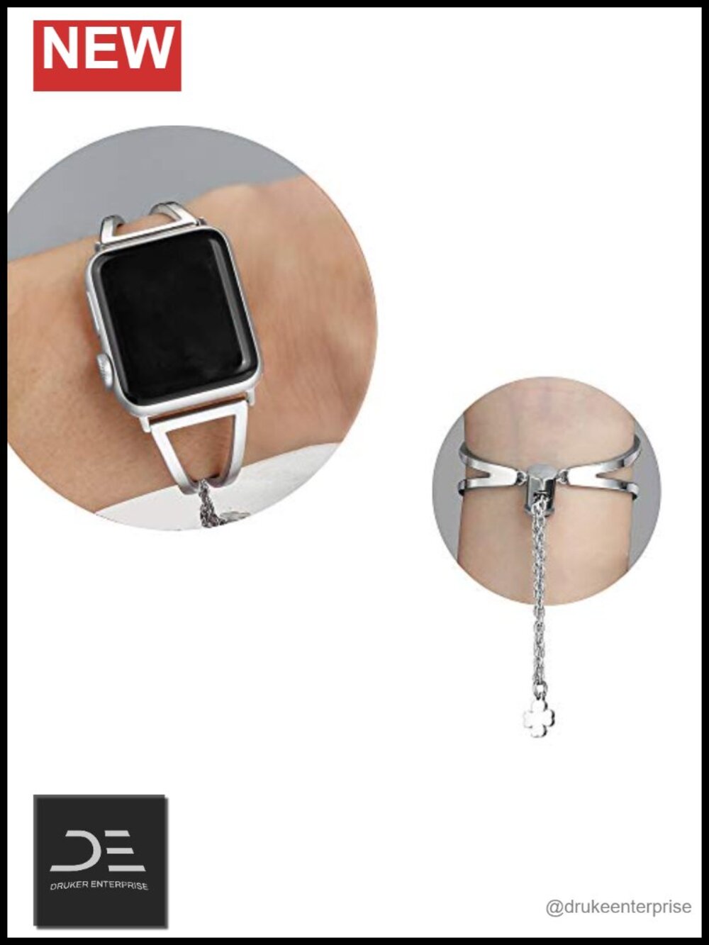 Stainless Steel Smartwatch Band Replacement Compatible with Apple Watch 38-42mm